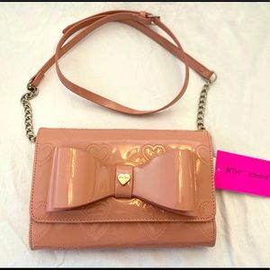 Betsey Johnson Patent Embossed Xodani Bag, Blush